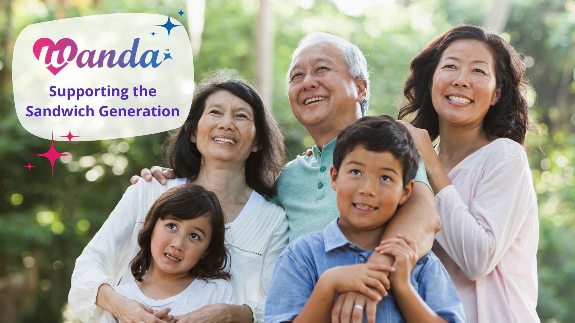 Caregiving in the sandwich generation can be overwhelming. Wanda is here to help. Wanda supports caregivers by making life a little easier.